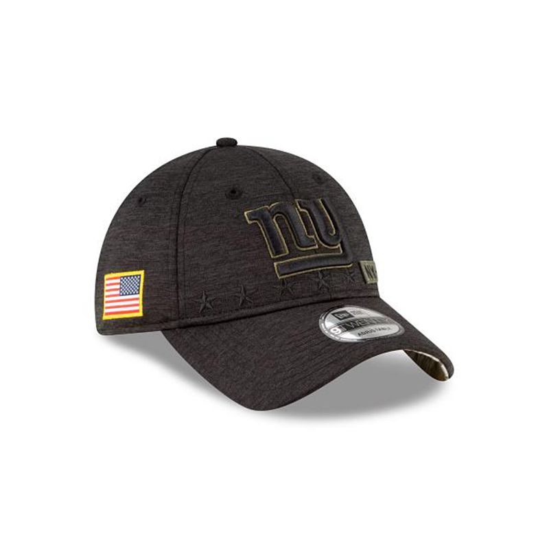 NFL New York Giants Salute To Service 9Twenty Adjustable (KKU0570) - Black New Era Caps